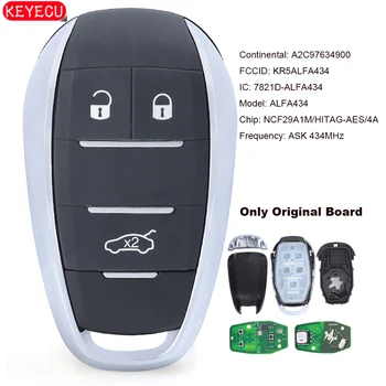KEYECU Smart Remote Key Fob 433MHz Original Odbor za Alfa Romeo Giulia Stelvio 2016 2017 2018 2019 2020 FCC: KR5ALFA434