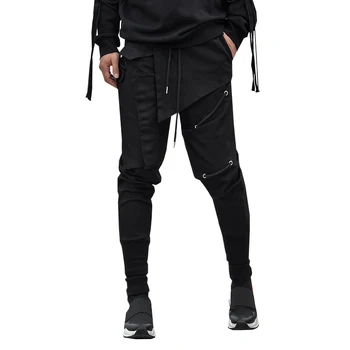 Nov slog moških v jesensko zimskih modnih priložnostne lep zavezujoče hip-hop punk moški in ponaredek dve Haren hlače
