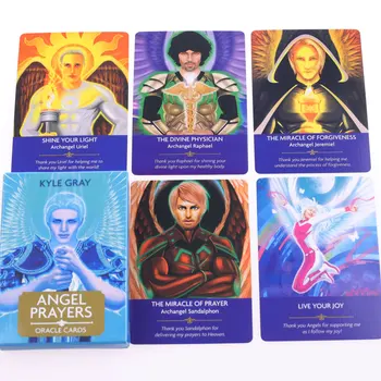 Angel Molitve Oracle Kartice Kyle Sivo Močan Duhovni Orodje Angleški Tarot Kart Krova Vedeževanje Vedeževanje