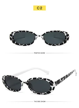 2020 Nov Modni Ovalne sončna Očala Ženske Vintage Retro Krog Okvir Belo Mens sončna Očala Ženski Črni Hip Hop Jasno Očala UV400