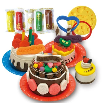 Hamburger Sladoled Polimera Gline, škatla za Orodje Otroke, Otroci DIY Playdough Modeliranje Plesni Začetku Izobraževalne Igrače Darilo Naključno Barvo
