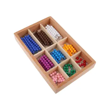 Montessori Materiali Izobraževalne Lesene Pisane Checker Krovu Kroglice Matematiko Igrače L5YF