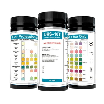 100 Trakovi URS-10T Urina Reagenta Trakovi 10 Parametrov Urinski Test Trakovi