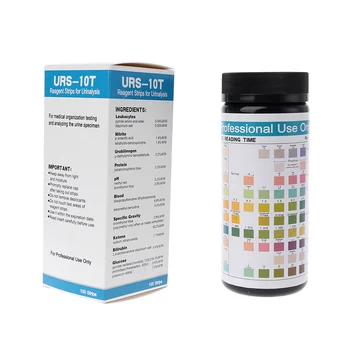 100 Trakovi URS-10T Urina Reagenta Trakovi 10 Parametrov Urinski Test Trakovi