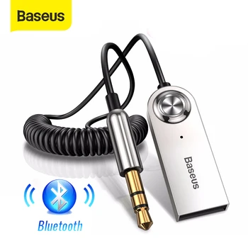 Baseus Aux Bluetooth Adapter Za Avto, 3.5 mm Jack, USB, Bluetooth 5.0 Sprejemnik Zvočnik Samodejno Handfree Komplet Audio Glasba Oddajnik