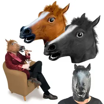Pustne Maske Žogo Cosplay Latex Konjsko Glavo Masko Živali Glavo Iz Konjske Maske, Pes, Konj Jun Konjske Maske