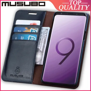 Musubo Pravega Usnja Ohišje Za Samsung Galaxy S9 + S9 Plus Opomba 9 Opomba 7 Funda Luksuzni Primere, Flip Reža Za Kartico Denarnice Ohišje