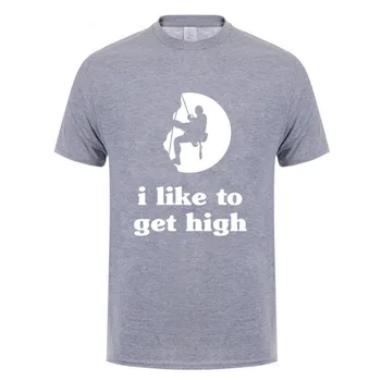 Všeč Mi Je, Da Bi Dobili Visoko Plezanje T Shirt Nov Modni Priložnostne Bombaža, Kratek Rokav, Nove Bombaža, Kratek Rokav T-Shirt
