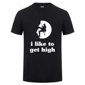 Všeč Mi Je, Da Bi Dobili Visoko Plezanje T Shirt Nov Modni Priložnostne Bombaža, Kratek Rokav, Nove Bombaža, Kratek Rokav T-Shirt
