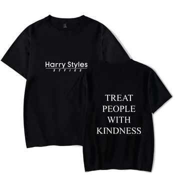 Harry Styles Zdravljenje Ljudi Z Dobroto Pismo Natisnjeni T-majice Ženske Unisex Poletje Bombaž Majica Fashion Tee Priložnostne O-Vratu Vrh