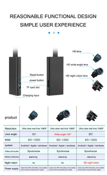 2020 NOVO 1080P Full HD H. 264 Ultra Mini WIFI Prilagodljiv Fotoaparat, Video Audio Snemalnik Zaznavanje Gibanja Kamere IP P2P Mikro Cam