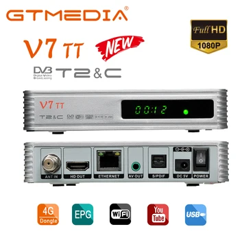 GTmedia V7 TT Prizemni Sprejemnik DVB-T2 Kabel Turner, USB, WIFI Youtube H. 265 10Bit Italija Novi Standard PK TT PRO TDT Recetor