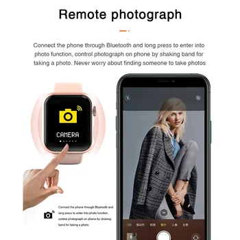 D20 1.3 palčni Nepremočljiva Pametno Gledati Smartwatch Za Android IOS Elektronika Pametna Ura Fitnes Tracker Silikonski Trak Pametno uro