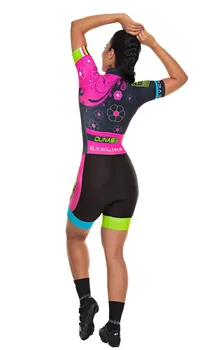2020 Pro Team Triatlon Obleko ženski Kolesarski Dres Skinsuit Jumpsuit Maillot Kolesarjenje oblačila Ropa ciclismo nastavite pink gel blazinico