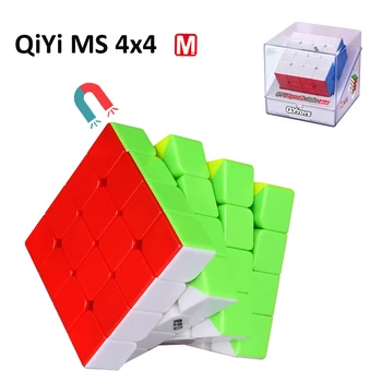 QiYi MS 4x4x4 Magnetna Kocka MoFangGe 4x4 Valk4 Hitrost Določa Snope WuQue Nalepke nalepke Magic Cube Magico Puzzle baby otroci igrače