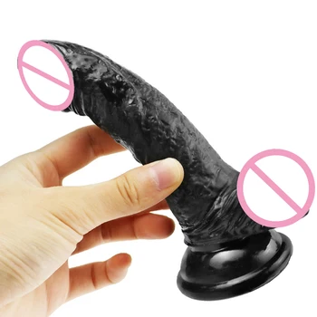Erotične Igrače Črno Dildo Za Ženske Velik Dildo priseska Izdelke, povezane s spolnostjo NI Vibrator Ženska Masturbacija G Spot Spodbujanje SexToy