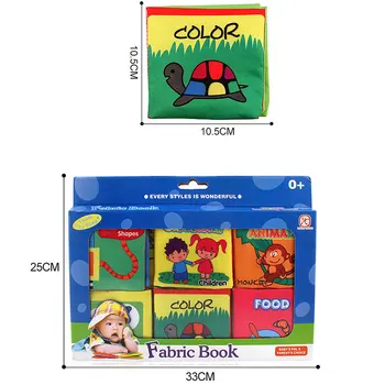 10.5 cm Baby 3D Krpo Knjige za Malčke Zgodnje Izobraževanje Inteligentni Razvojne Igrača za Otroke, Oblike, Barve Spoznavanja Mobilni Telefon Trakov