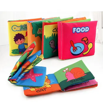 10.5 cm Baby 3D Krpo Knjige za Malčke Zgodnje Izobraževanje Inteligentni Razvojne Igrača za Otroke, Oblike, Barve Spoznavanja Mobilni Telefon Trakov