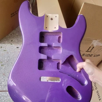 Kitara deli kovinsko vijolična barva poplar lesa ST električna kitara telo DIY deli kitare