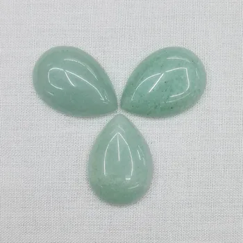 Debelo 25x18mm naravni Zeleni Aventurin kamen solze CAB CHRYSOPRASE kroglice za DIY nakit dodatki Brezplačna dostava 20pcs/veliko