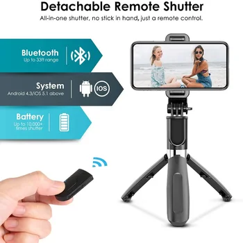 L02 Selfie Palico za GoPro Brezžični Daljinski Bluetooth Mini Stojalo Raztegljivi Nosilec Za Pametne telefone/Kamera v Živo Nosilec