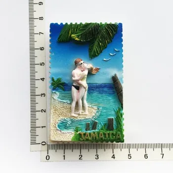 Jamajka Hladilnik Magneti Turistični Spominek 3D Smolo Dekoracijo Magnetne Nalepke za Hladilnik Obrti Doma Dekor Ideje za Darila