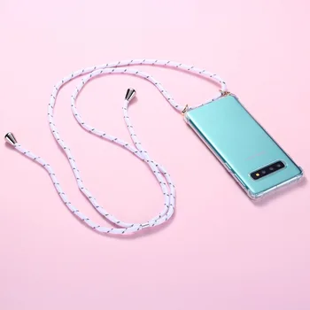 Pašček Kabel Verige Telefon Trak Ogrlica Vrvica za opaljivanje tega Primeru Mobilni Telefon za Izvajanje Visi Za SAMSUNG S8 S9 S10 Note9 A50 A70 A7 A8 A9