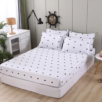 Lep leopard roza opremljena stanja vzglavnik, nastavite posteljnina zaščitnik prah dokaz funkcionalne posteljno perilo 25 cm globoko