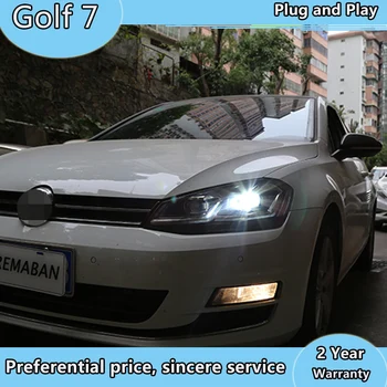 Avto Styling za VW Golf 7 MK7 LED Smerniki Golf7 DRL Hid Dinamičnih Signalov Vodja Svetilka Bi-Xenon žarometi Dodatki