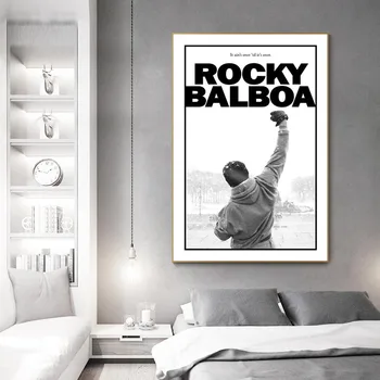 Klasični Boks Motivacijski Film Rocky Film Plakatov In Fotografij Boks Kralj Navdihujoče Wall Art Platno Slikarstvo Za Dnevno Sobo