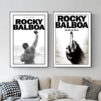 Klasični Boks Motivacijski Film Rocky Film Plakatov In Fotografij Boks Kralj Navdihujoče Wall Art Platno Slikarstvo Za Dnevno Sobo