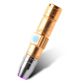 365nm Mini Baklo Jade Fluorescer USB za Polnjenje Prenosnih Orodje Led Blacklight Denar Detektor Večnamensko Pero UV Svetilka