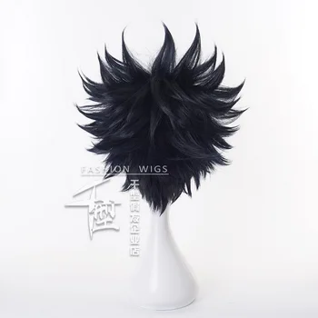 Anime Fushiguro Megumi Jujutsu Kaisen Črno Modre Kratke Lasuljo Cosplay Sintetičnih Las Halloween Kostum Stranka Lasulje Za Moške Perucas