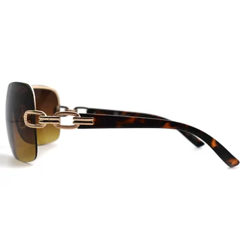 Moda Rimless sončna Očala 2020 Prevelik Očala za Sonce Velik Okvir Odtenkih Za Ženske, Rjava Siva Gradient Očala zonnebril vrouwen