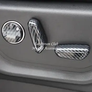 ABS Ogljikovih Vlaken Avtomobilski Sedež Prilagoditev Gumb za Vklop Gumb Okvir Pokrova Trim Nalepke Za Ford F150 2017-2020 RAPTOR Auto Dodatki