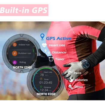 Pametno Gledati GPS Bluetooth Telefonski Klic Smartwatch Moški Ženske IP67 Nepremočljiva Srčni utrip, Krvni Tlak Monitor Ura športen bedeti