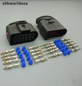 Shhworldsea 2sets 10 Pin avtomobilski žarometi vtič priključek za VW serije,Auto nepremočljiva priključek za VW,Audi,Magotan,POLO,Bora