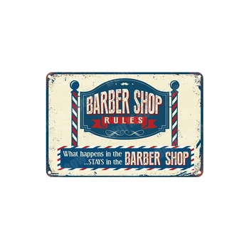 Frizerski Salon Plaketo Berber Shop, Letnik Tin Prijavite Bar Retro Klub Dom Dekor Pazi Barber Pri Delu Kovine Znaki Steni Plakat ZSS50