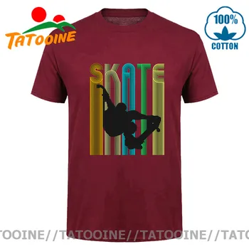 Tatooine Ulične Letnik Skateboarder T-shirt Mladi Fantje Hip Hop Retro Drsalec Silhueto T Shirt mens Tee shirt Rolkanje