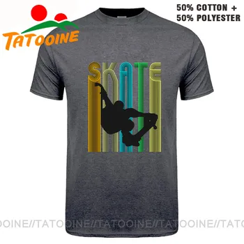 Tatooine Ulične Letnik Skateboarder T-shirt Mladi Fantje Hip Hop Retro Drsalec Silhueto T Shirt mens Tee shirt Rolkanje