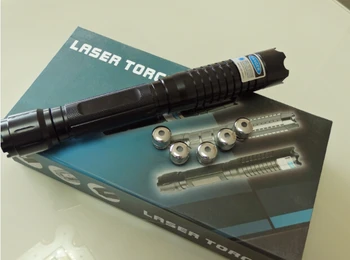 Super Vojaške 450nm 500w 500000m Modri laser nasvetov Svetilka Luč Gori tekma/black/opekline cigarete Lov