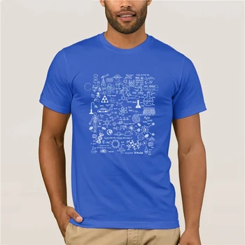 Natisnjeni T-shirt posadke Razvoj Znanosti Fizika Matematika Kemija Biologija Astronomije Fashion Majica s kratkimi rokavi Bombaž