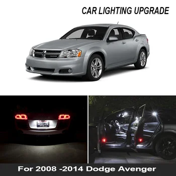9Pcs Canbus Napak Bela LED Notranja Luč Kit Paket za leto 2008 -Dodge Maščevalec pribor Zemljevid Dome Trunk Licenco