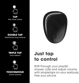 Super Bass Dotik TWS Pravi Brezžični Čepkov Slušalke Bluetooth 5.0 Audifonos Slušalke Za Pametni telefon Šport Vodotesne Slušalke