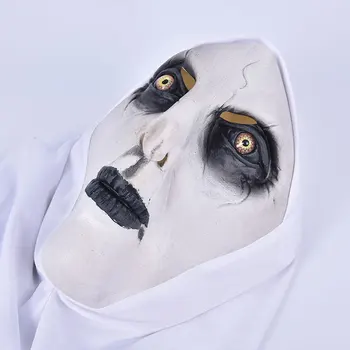 Nuna Grozljive Maske, Cosplay Valak Strašno Latex Maske S Headscarf Full Face Čelado Halloween Kostume