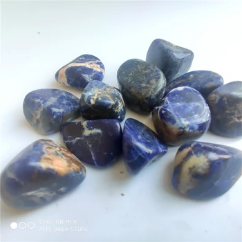 Naravna Modra Sodalite Kamen Modro-veno Kamna Lapis Lazuli Apatite Kamen Zdravilnimi Kristali Gemstone Gem Reiki, Kroglice za Dom Dekor