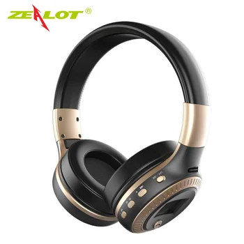 ZEALOT B19 Bluetooth Slušalke Brezžične Stereo Slušalke Slušalke z Mikrofonom Slušalke, Micro-SD Kartico, FM Radio