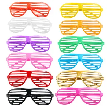 24 Parov Modne Plastičnih Shutter Shades Očala Sončna Očala Halloween Klub Stranka Koncert Cosplay Rekviziti (Naključno Barvo)