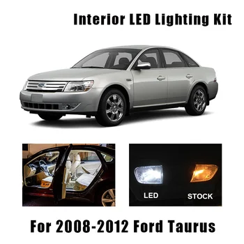 8 Žarnice Bele Notranje LED Avto Branje Lahka Kit, Primerni Za Ford Taurus 2008 2009 2010 2011 2012 Zemljevid Dome Trunk Licence Lučka