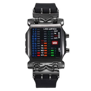 2020 Mode Binary LED Digitalne Ure Moške Športne Ure Silikonske Elektronski Watch Moških Kvadratnih Watch Montre Homme Reloj Hombre